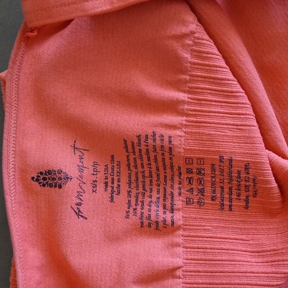 🔥 NWOT!! 🔥 Free People Good Karma Crop Top Coral Size XS - Picture 7 of 7